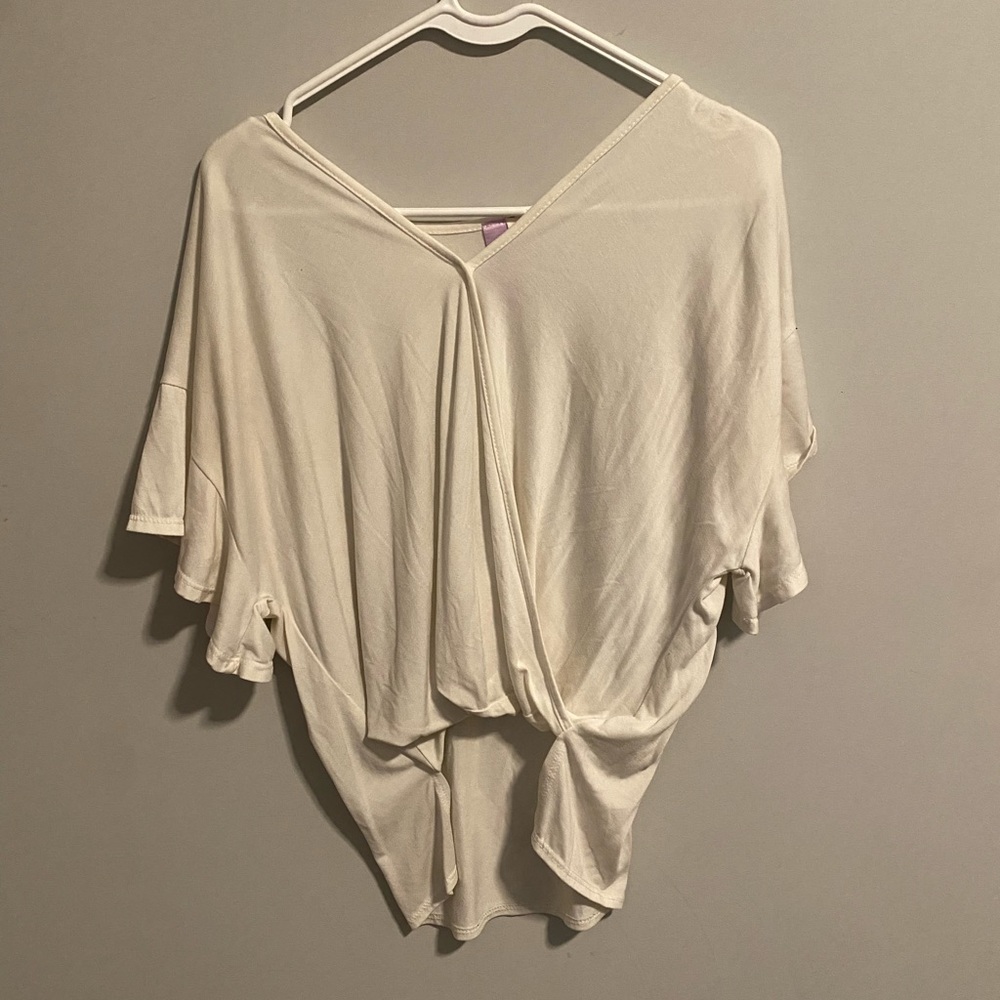 White flowy top